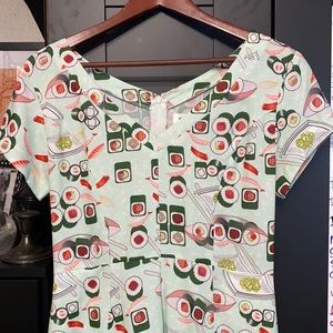 Very fun sushi print dress with pockets